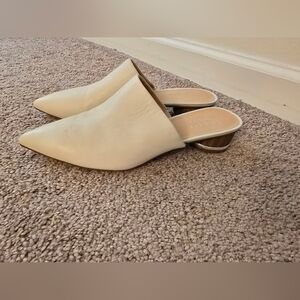 Franco Sarto White Mule Sz 9.5